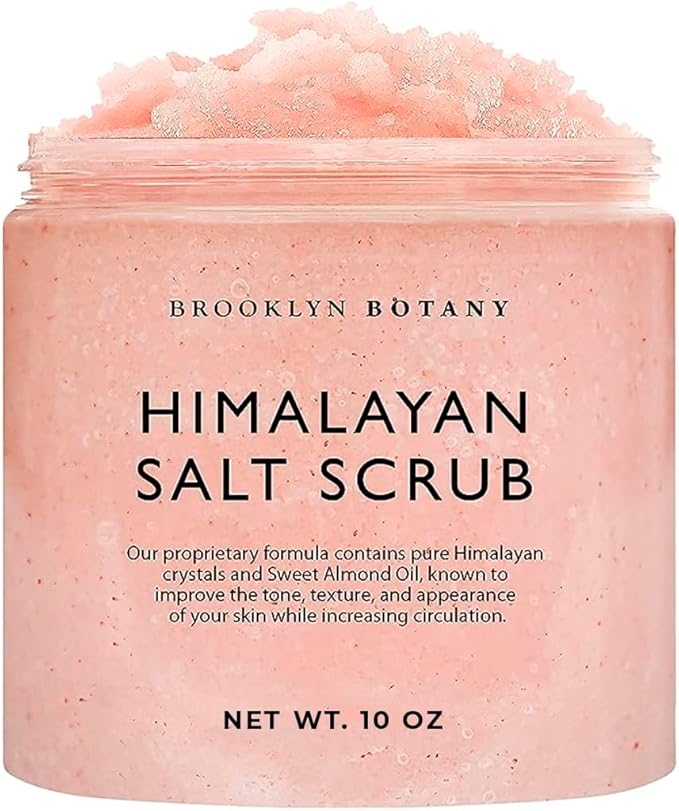 بروكلين بوتاني مقشر الجسم بملح بروكلين بوتاني الهيمالايا 10 أونصات - يقشر ويرطب وينظف بزيت اللوز الحلو الذي يعزز البشرة اللامعة والناعمة - مقشر للاستحمام والاستحمام - - Image 2